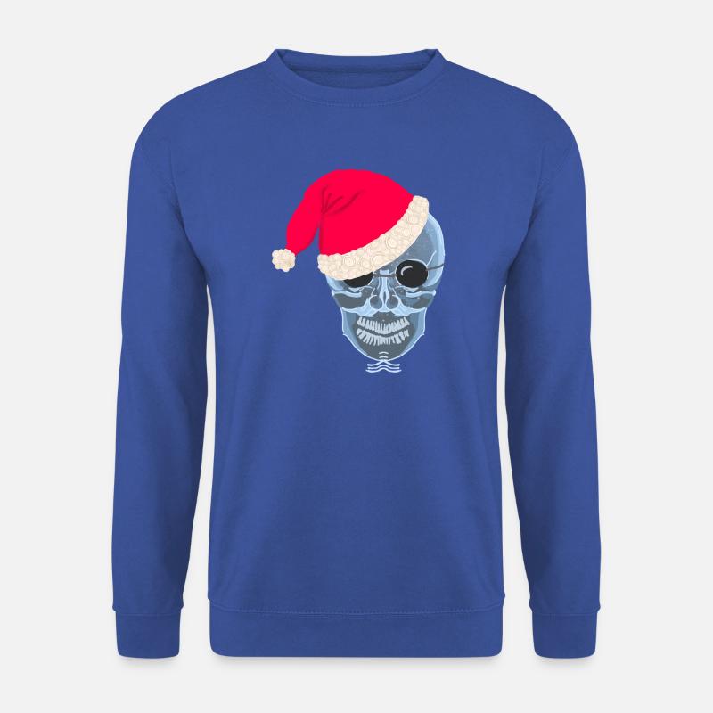 X-ray skull Santa hat, drawing - Unisex Sweatshirt - royal blue
