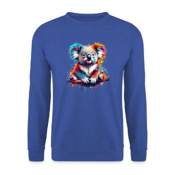 Koala - Sweat-shirt Unisexe - bleu royal - Devant - Alina (178cm) & Michal (187cm)