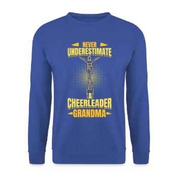 Cheerleader Großmutter - Unisex Pullover - Royalblau - Vorne - Alina (178cm) & Michal (187cm)