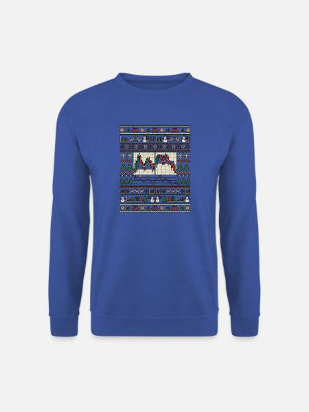 Weihnachten Trading Strickdesign - Unisex Pullover - Royalblau