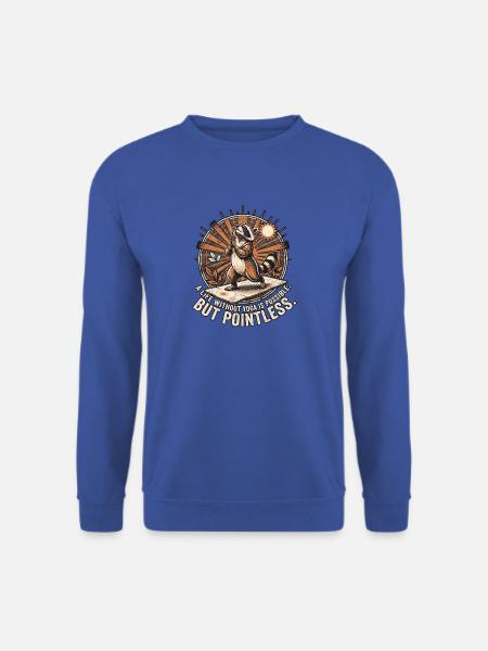 Yoga Waschbär - Unisex Pullover - Royalblau
