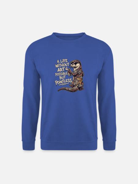 Graffiti Tattoo Kunst Otter - Unisex Pullover - Royalblau