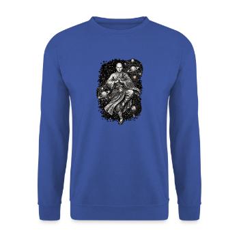 Kampfkunst Kosmos - Unisex Pullover - Royalblau - Vorne - Alina (178cm) & Michal (187cm)
