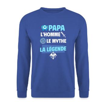 Papa homme mythe légende. - Sweat-shirt Unisexe - bleu royal - Devant - Alina (178cm) & Michal (187cm)