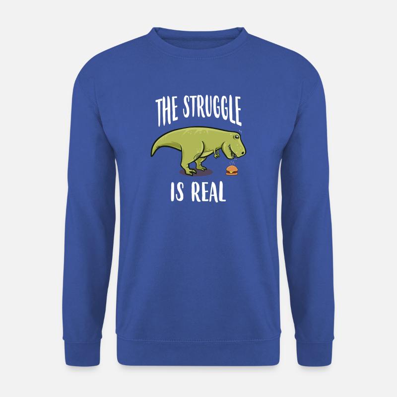 Dinosaurier Burger lustig T-Rex Geschenk Geburt - Unisex Pullover - Royalblau