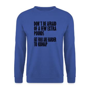 schwerer zu entführen - Unisex Pullover - Royalblau - Vorne - Alina (178cm) & Michal (187cm)