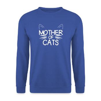 cat - Unisex Sweatshirt - royal blue - Front - Alina (178cm) & Michal (187cm)