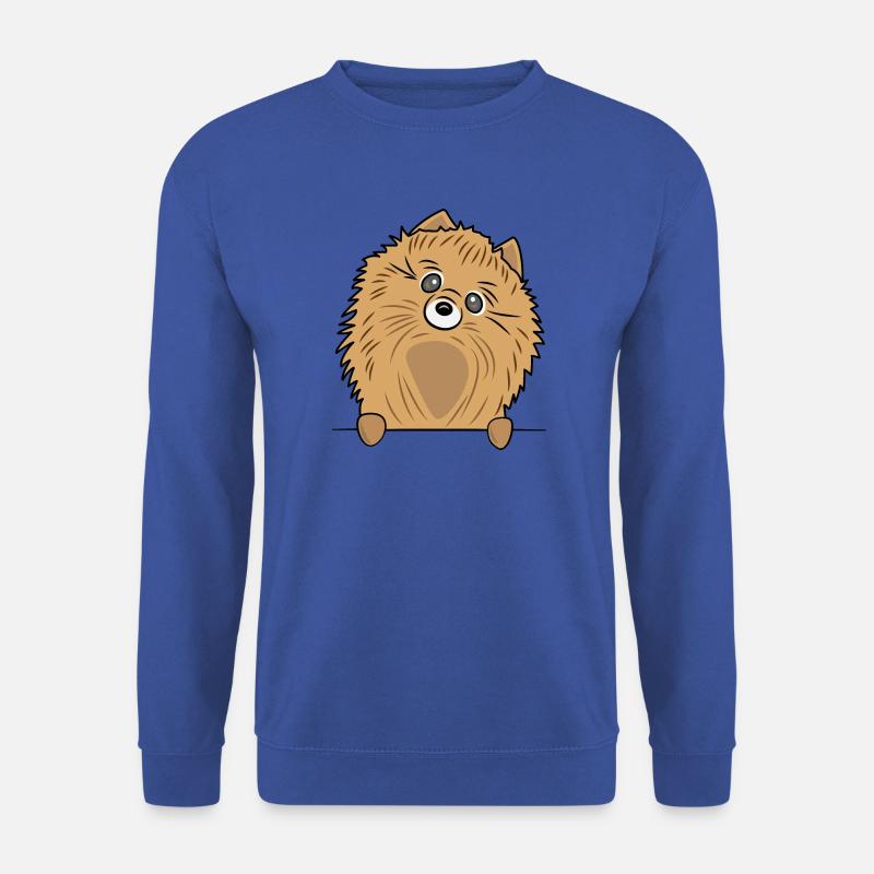 Zwergspitz Pomeranian Taschen Hunde Pocket Tier - Unisex Pullover - Royalblau