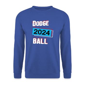 Dodgeball 2024 Dodgeballer Dodgeballspieler Spiel - Unisex Pullover - Royalblau - Vorne - Alina (178cm) & Michal (187cm)