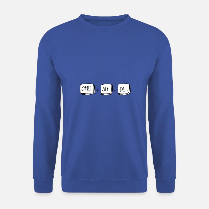 CTRL ALT DEL to restart - Unisex Pullover - Royalblau