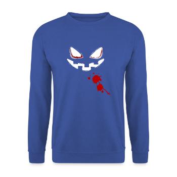 Visage de citrouille Halloween - Sweat-shirt Unisexe - bleu royal - Devant - Alina (178cm) & Michal (187cm)