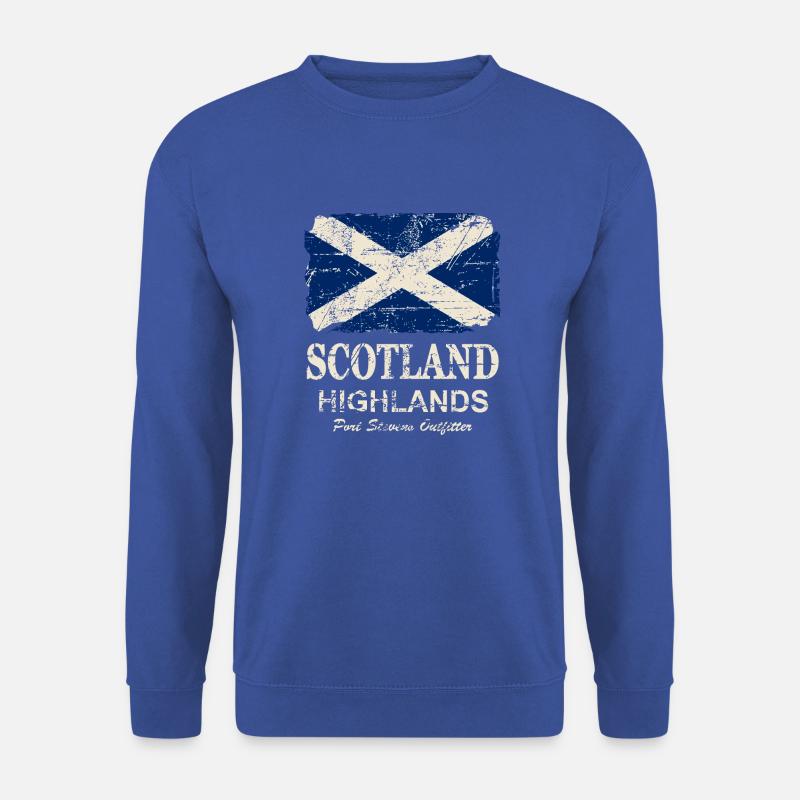 Scotland Flag - Vintage Look - Unisex Pullover - Royalblau