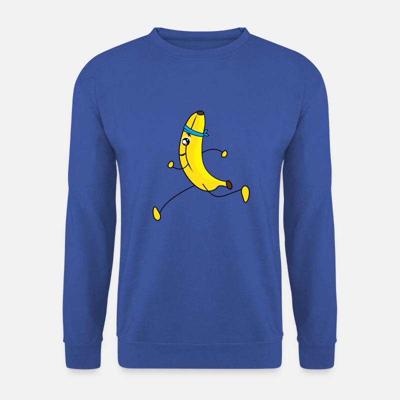 Banana Running Cartoon - Unisex Pullover - Royalblau