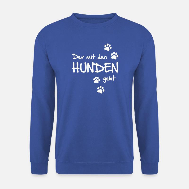 Der mit den Hunden geht - Unisex Pullover - Royalblau