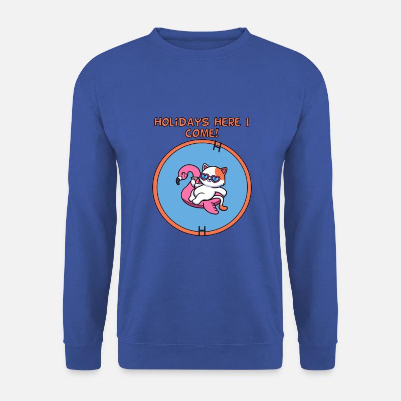 holidays cat - Unisex Pullover - Royalblau