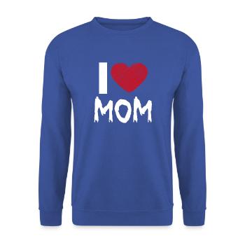 Ich liebe Mama - Unisex Pullover - Royalblau - Vorne - Alina (178cm) & Michal (187cm)