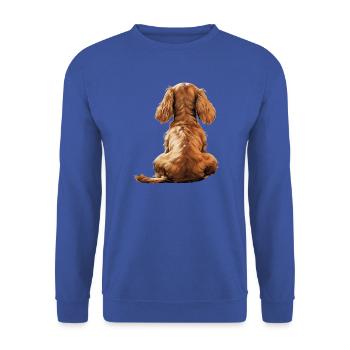 Cocker Spaniel - Unisex Pullover - Royalblau - Vorne - Alina (178cm) & Michal (187cm)