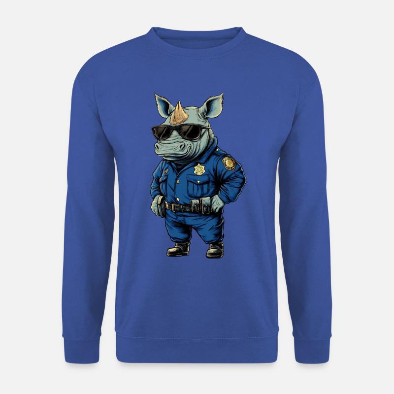 Nashörner Polizei / Polizist Nashorn - Unisex Pullover - Royalblau