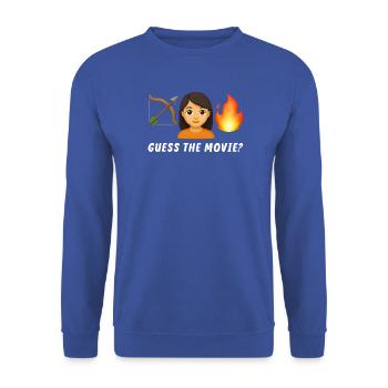 Wild Adventure Illustration mit feministischem Thema - Unisex Pullover - Royalblau - Vorne - Alina (178cm) & Michal (187cm)