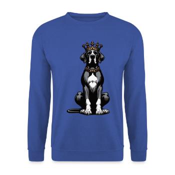 Grand Dogue Propriétaire de Dogue Grand Dane Fan de Grand Dogue - Sweat-shirt Unisexe - bleu royal - Devant - Alina (178cm) & Michal (187cm)