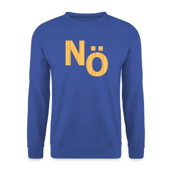 NÖ Nein, Dagegen  - Unisex Pullover - Royalblau - Vorne - Alina (178cm) & Michal (187cm)
