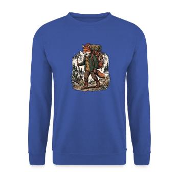 Wander Fuchs - Unisex Pullover - Royalblau - Vorne - Alina (178cm) & Michal (187cm)
