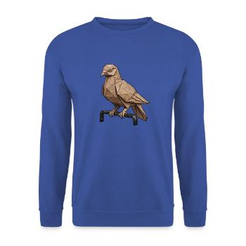 Papiervogel Kunst - Unisex Pullover - Royalblau - Vorne - Alina (178cm) & Michal (187cm)