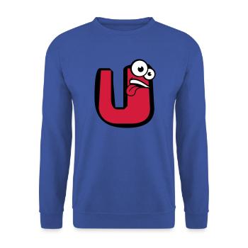 U letter name write cartoon comic face l - Unisex Sweatshirt - royal blue - Front - Alina (178cm) & Michal (187cm)