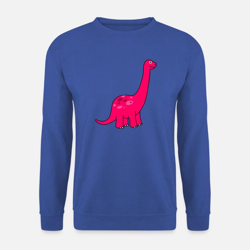 Niedlicher pinker Dino - Unisex Pullover - Royalblau