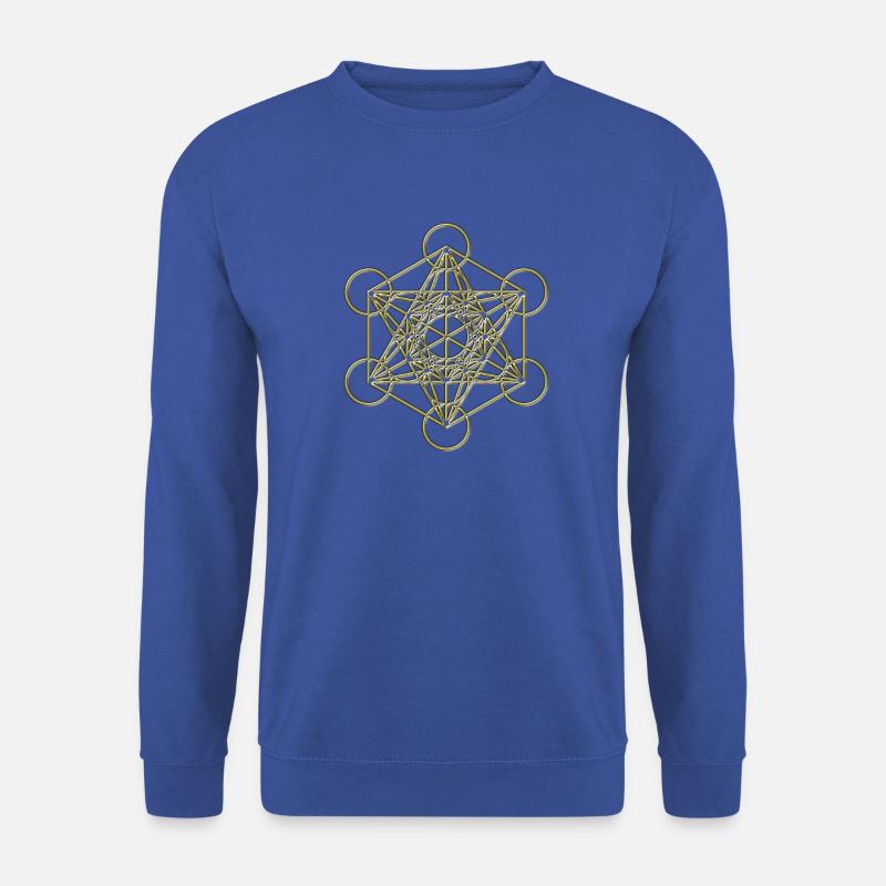 Metatron's Cube gold 3D - Unisex Sweatshirt - royal blue
