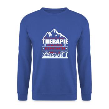Zermatt - Unisex Pullover - Royalblau - Vorne - Alina (178cm) & Michal (187cm)