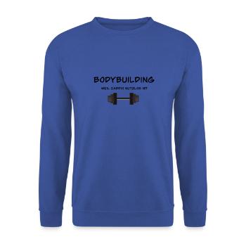 Bodybuilding - Unisex Pullover - Royalblau - Vorne - Alina (178cm) & Michal (187cm)
