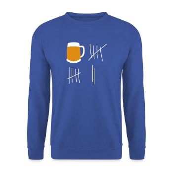 beer - Unisex Pullover - Royalblau - Vorne - Alina (178cm) & Michal (187cm)