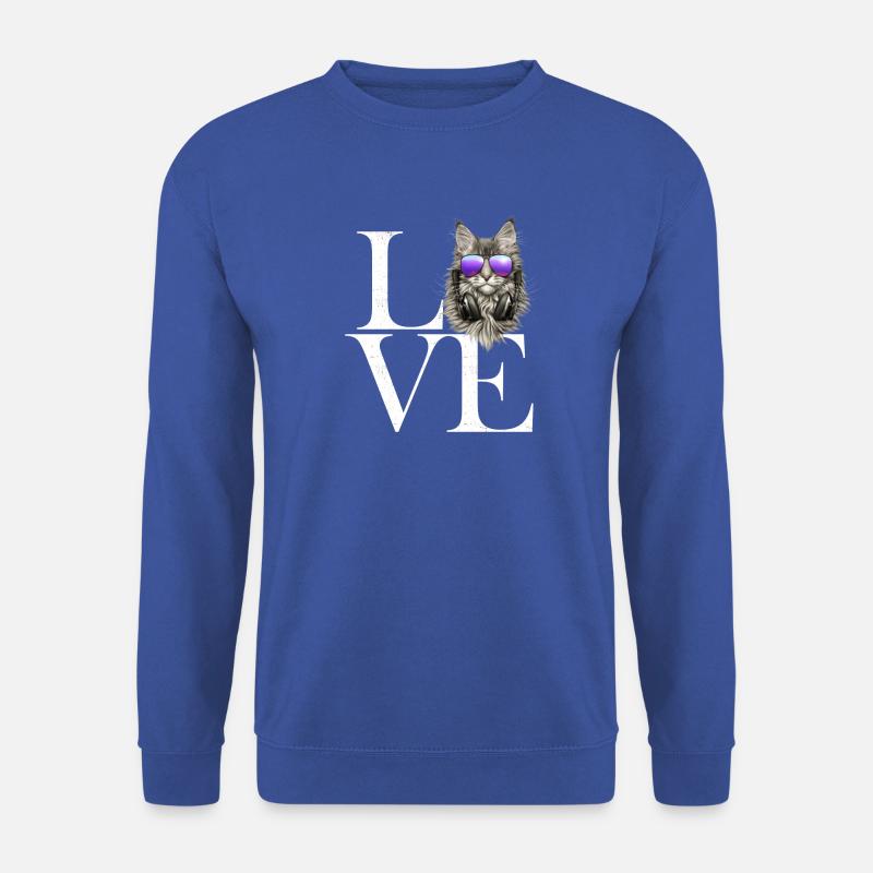 Maine Coon white - Unisex Pullover - Royalblau