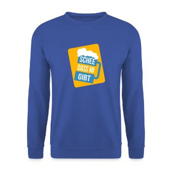 Wiesn Tracht Volksfest saufen Maß Bier - Unisex Pullover - Royalblau - Vorne - Alina (178cm) & Michal (187cm)