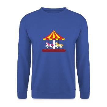 Zirkus Manege Clown Tiere Jongleur Artist Gaukler - Unisex Pullover - Royalblau - Vorne - Alina (178cm) & Michal (187cm)