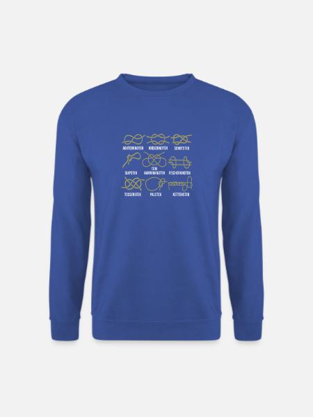Boote Knoten Palstek, Kreuzknoten Achterknoten - Unisex Pullover - Royalblau