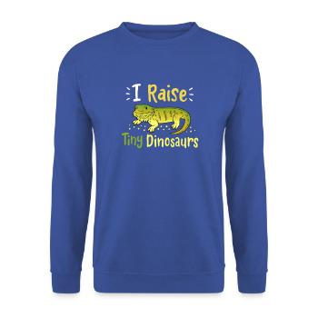 Bartagame Eidechse Reptilien - Unisex Pullover - Royalblau - Vorne - Alina (178cm) & Michal (187cm)