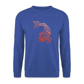 Koi - Unisex Pullover - Royalblau - Vorne - Alina (178cm) & Michal (187cm)