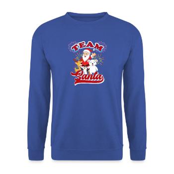 Conception d’animaux de Noël pour le Père No - Sweat-shirt Unisexe - bleu royal - Devant - Alina (178cm) & Michal (187cm)