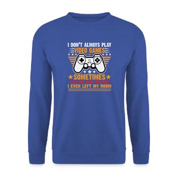 ICH SPIELE NICHT IMMER VIDEOSPIELE Gamer Boys Teens - Unisex Pullover - Royalblau - Vorne - Alina (178cm) & Michal (187cm)