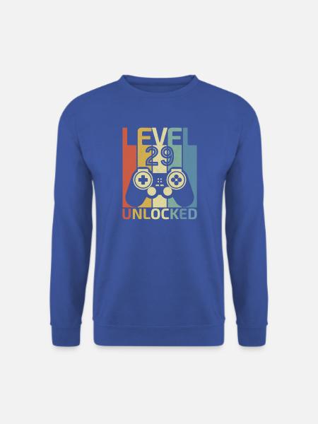 Level 29 freigeschaltet Lustiger Videospieler 29. Geburtstag - Unisex Pullover - Royalblau