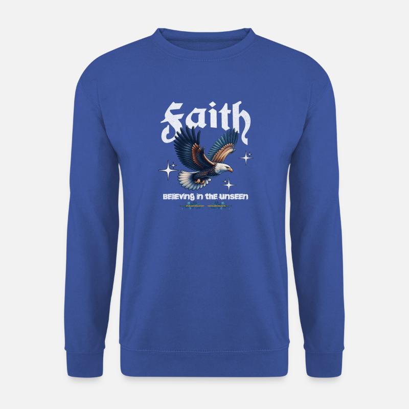 Faith inspirierende Adler Illustration - Unisex Pullover - Royalblau