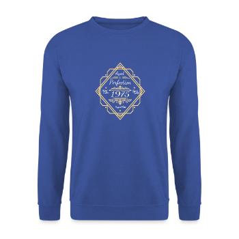 Birthday Vintage 1975 Perfection - Unisex Pullover - Royalblau - Vorne - Alina (178cm) & Michal (187cm)