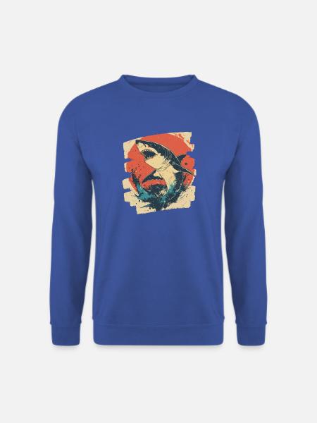 Haifisch Retro - Unisex Pullover - Royalblau