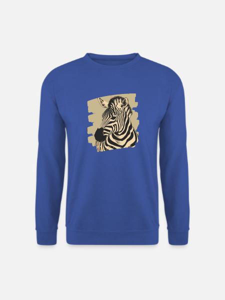 Zebra Retro - Unisex Pullover - Royalblau