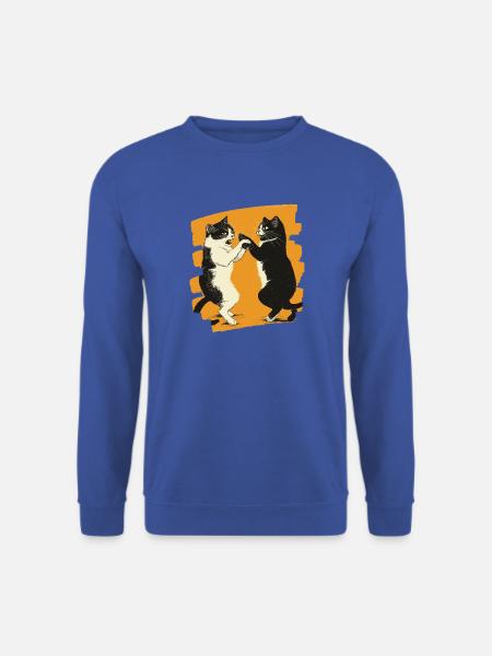 Japanischer Katzen Kampf - Unisex Pullover - Royalblau