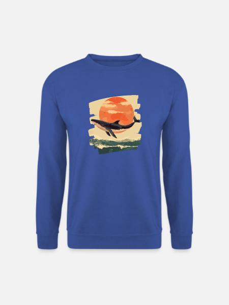 Wal Retro - Unisex Pullover - Royalblau
