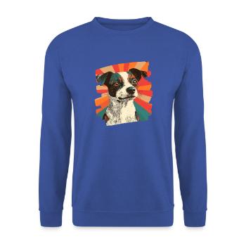 Jacky Russell - Unisex Pullover - Royalblau - Vorne - Alina (178cm) & Michal (187cm)
