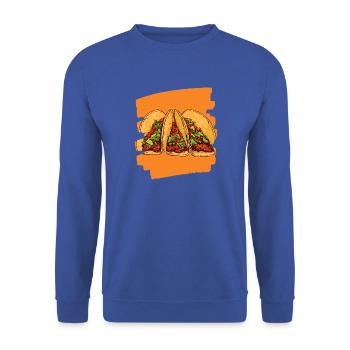 Taco - Unisex Pullover - Royalblau - Vorne - Alina (178cm) & Michal (187cm)